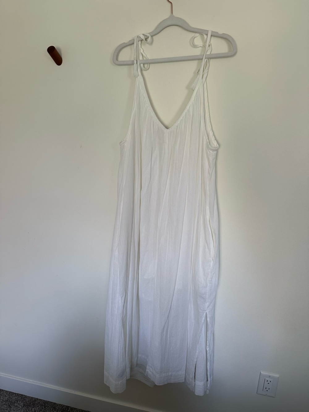 Old Navy 100% Cotton Guazy Tie-Shoulder Maxi Dress